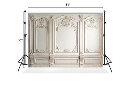 Kate 7×5ft Retro Indoor Backdrop Photography European Style Gypsum Pattern Background Classic Portrait Background Photography Studio Props Picture Video - size: 7×5ft