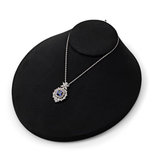Oirlv Necklace Holder Bust Velvet Jewelry Display Necklace Display for Vendors Display Pendant Display Stand Black - color: Black Microfiber