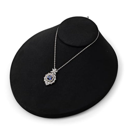 Oirlv Necklace Holder Bust Velvet Jewelry Display Necklace Display for Vendors Display Pendant Display Stand Black - color: Black Microfiber