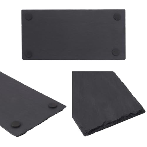 10 Pack 10 x 4.72 Inch Slate Cheese Boards, Black Rectangle Slate Charcuterie Boards, Natural Charcuterie Stone Plates for Parties, Gifts, and Special Events, Cheese, Sushi, Food. - size: 10 Pack 10 x 4.72 Inch