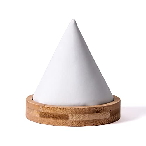 Pangkeep Bamboo Cone Bracelet Display Stand for Show Selling (White) - color: White