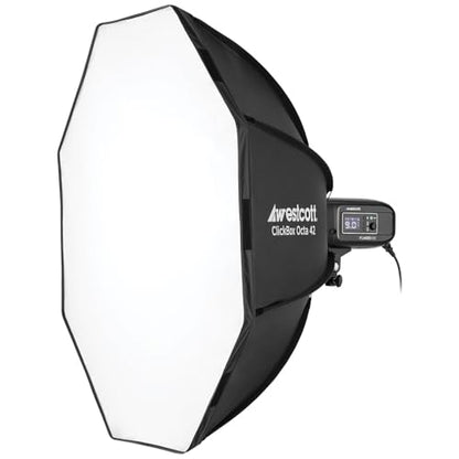 Westcott FJ400-SE 400Ws AC Studio Strobe 2 Light Kit with Universal Trigger and 2 Octa Softboxes - Fast Recycle, 5500K Color, LED Modeling Light