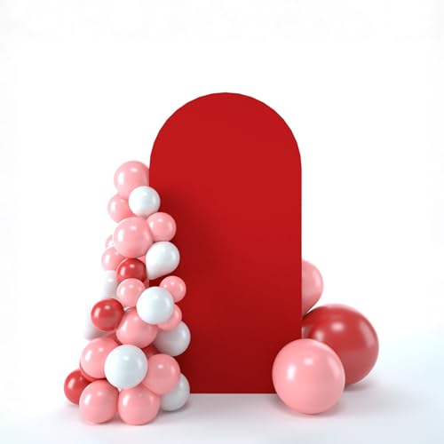 bricia Wedding Arch Backdrop Stand Cover, 6FT Double Sided Stretchy Arch Cover Fitted Wedding Birthday Party Banquet Decoration (Red 72''Lx31.2''W) - color: Red, size: 6FT