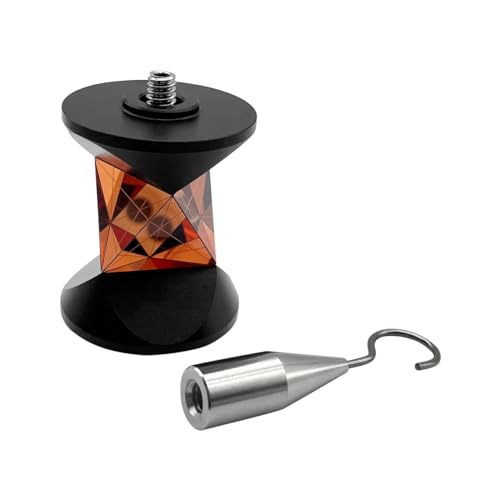 Mini 360 Degree Prism 1/4 Thread Compatible for Leica Total Station GRZ101S Type with Hook