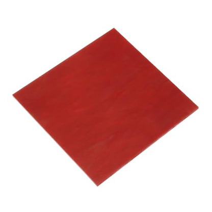 MECCANIXITY Stained Glass Sheet Mosaic Tile 3.9 Inch x 3.9 Inch Deep Red Stained Glass Sheets for Crafts DIY, Art Project - color: Deep Red