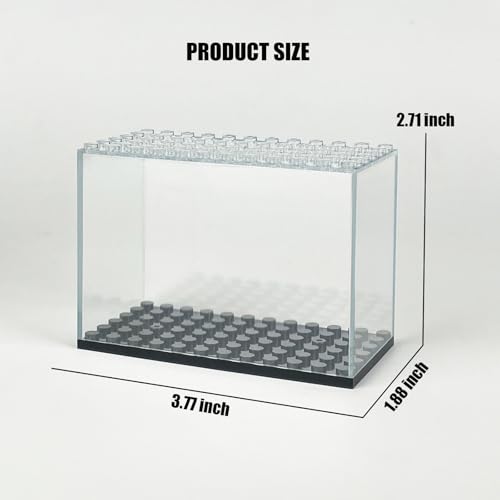 6PCS Minifigure Display Case for Lego, Acrylic Building Block Display Box for Action Figure, Stackable Lego Minifigures Display Case for Mini-Figure - color: Transparent