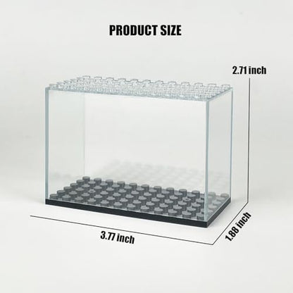 6PCS Minifigure Display Case for Lego, Acrylic Building Block Display Box for Action Figure, Stackable Lego Minifigures Display Case for Mini-Figure - color: Transparent