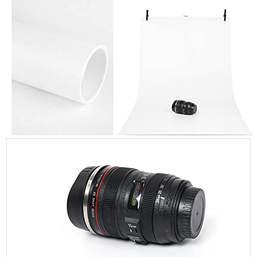 Meking Photography PVC Backdrop 31x59 inches (80x150cm) White Matte & Reflective PVC Background for Studio Video Product Commercial Ads Live Streaming Shooting - color: Matte & Reflective White