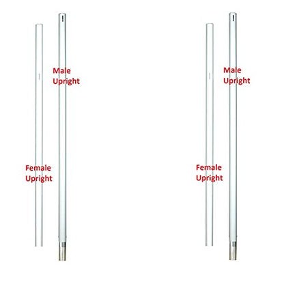Pipe and Drape Backdrop Photobooth Wedding Party Convention Tradeshow Kit Framework ONLY (8' Fixed Uprights) - size: 8' Fixed Uprights