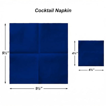AMERICAN HOMESTEAD Navy Cocktail Napkins - Premium 4.75"x4.75" Disposable Linen-Like Beverage Napkins - Bulk Square Party Bar Serviettes for Weddings, Parties, Events, and Daily Use - 100 Count - color: Navy, size: 4.75 x 4.75