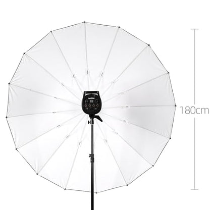 Godox 70 inch 180cm Black White Reflective Umbrella Studio Photography Umbrella, White Inner with Large Diffuser Cover, Bag - color: Black White