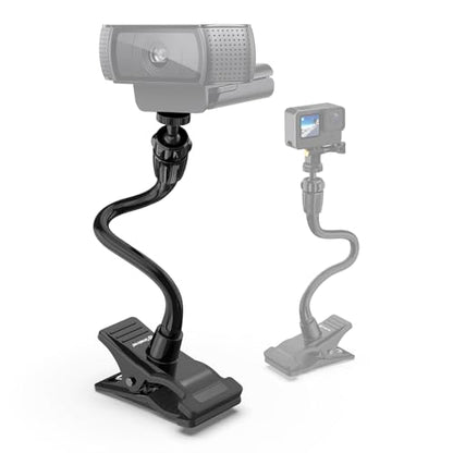 Smatree Flexible Jaws Flex Clamp Mount Gooseneck Extension Compatible for OSMO 360,Webcam C925e/C922x/C922/C930e/C930/C920x,N60/Hello Cam,Gopro Hero13/12/11/10/9/8/7/6/5/4/2018/Arlo Ultra/Pro 2/Pro 3