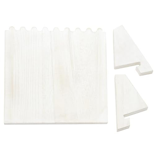 Ikee Design Set of 2 Wood Necklace Jewelry Display Stand for 8 Necklaces, Necklace Display Holder Organizer, Wash White Color - color: Wash White