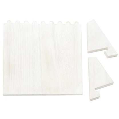 Ikee Design Set of 2 Wood Necklace Jewelry Display Stand for 8 Necklaces, Necklace Display Holder Organizer, Wash White Color - color: Wash White