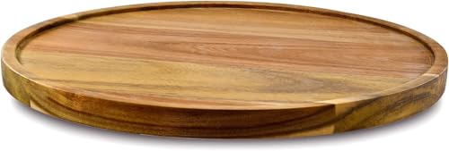 14" Acacia Wood Lazy Susan Organizer Kitchen Turntable for Cabinet Pantry Table Organization - color: Acacia One Pack, size: 14"