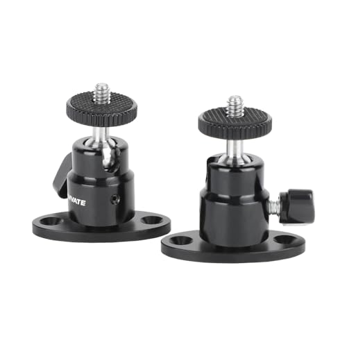 CAMVATE 1/4"-20 Mini Ball Head with Ceiling Mount for CCTV & Video Wall Monitors Mount(2 Pieces)-24004