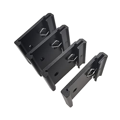 1.73" Width DIN Rail Mounting Clip, Universal Aluminum Alloy Bracket, Snap-in Fixed Clamp for 35mm Slotted DIN Rail, 4-Pack - size: 1.73 Width DIN Rail Mounting Clip