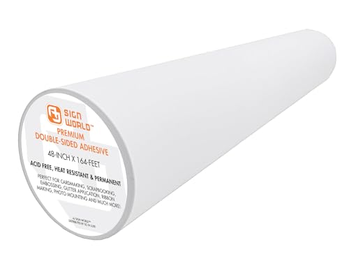 Best 48" Ultra-Thin Permanent Double-Sided Tape for Arts, Crafts, Die Cutting, Photography, Scrapbooking, Tear-by-Hand, Documents, All Purpose (48-Inch by 55 Yards) - size: 48-Inch Ultra-Thin