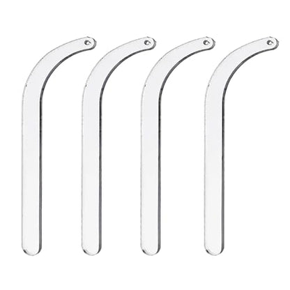 Transparent Acrylic Earring Try on Sticks Strip Ear Stud Hoop Try-Free Earrings Jewelry Display Holder Props Tool for Mall Retail Store 8PCS - color: Curved
