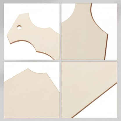Alipis 6Pcs Wooden Cutting Boards with Handle Unfinished DIY Charcuterie Trays for Serving Bread Cheese Fruits and Crafting Photography Props