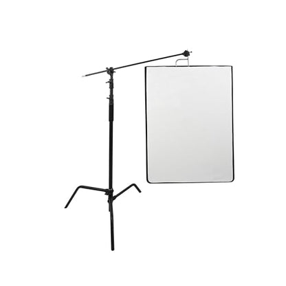 Photography Light Reflector Flag Kit, 35x47inches/90x120cm, 4-in-1 Gold/Silver/Black/White Diffuser and Translucent Diffuser, Foldable Stainless Steel Frame