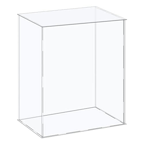 MECCANIXITY Acrylic Display Case Plastic Box Cube Storage Box Clear Assemble Showcase 16.1x10.2x14.1 Inch for Collectibles - size: 16.1x10.2x14.1 Inch