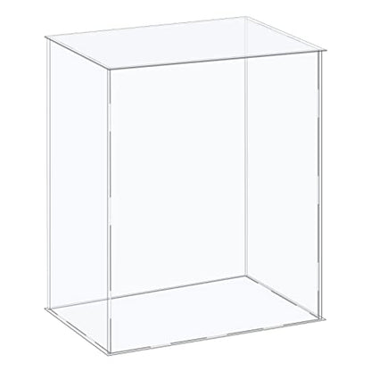 MECCANIXITY Acrylic Display Case Plastic Box Cube Storage Box Clear Assemble Showcase 16.1x10.2x14.1 Inch for Collectibles - size: 16.1x10.2x14.1 Inch
