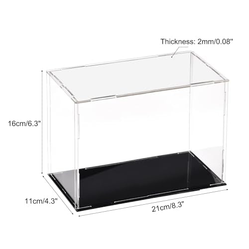 uxcell Acrylic Clear Display Case Box Dustproof Protection Showcase Cube Collectibles Show Box 7.9x3.9x5.9inch - size: 7.9x3.9x5.9 inch