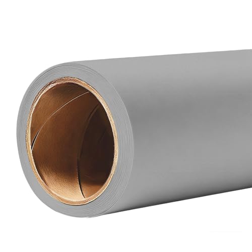 YSKE-Seamless Grey Paper Backdrop Roll for Photography, Photo Background, and Photoshoot Cover–Roll of Paper with Backdrop Cover for Background Stand,Thick Anti-Wrinkle Matte(53''x16.4'Grey) - color: Grey, size: 53''x16.4'