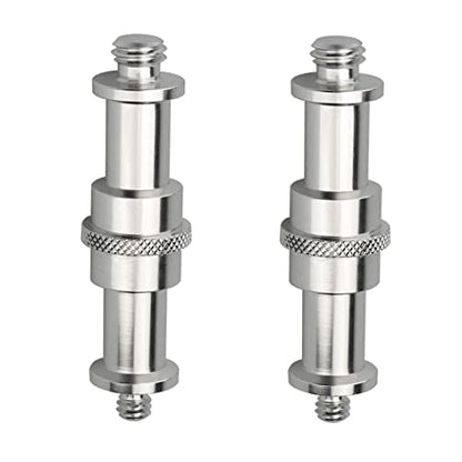 Standard Metal Male Convertor Threaded Screw Adapter Spigot Stud for Studio Light Stand, Hotshoe/Coldshoe Adapter, Ball Head, Wireless Flash Receiver, Trigger (2-Pack 1/4 to 3/8 Inch Screw) - style: 2-Pack 1/4 to 3/8 Inch Screw
