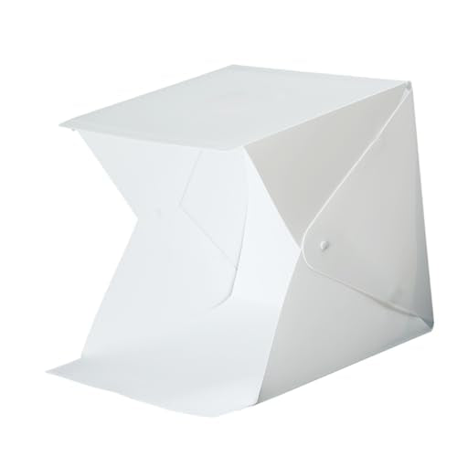 Portable Photography Light Tent Kit 20cm Mini Folding Photo Light Box with Dual LED Strips and 4 Color Backdrops for Product and Jewelry Shooting