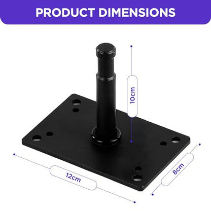 Studio Baby Pin Plate Wall Ceiling Mount,3.9" Mini Lighting Wall Holder with 5/8" Stud for Photo Studio Light Stand Flash Accessories…