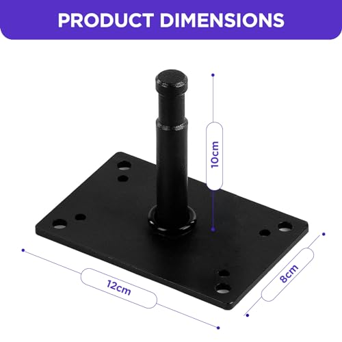 Studio Baby Pin Plate Wall Ceiling Mount,3.9" Mini Lighting Wall Holder with 5/8" Stud for Photo Studio Light Stand Flash Accessories…