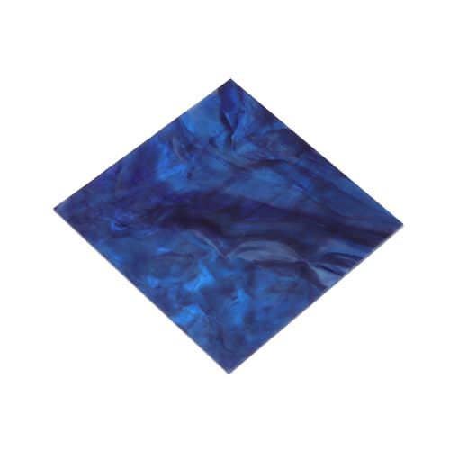 MECCANIXITY Stained Glass Sheet Mosaic Tile 3.9 Inch x 3.9 Inch Navy Blue Stained Glass Sheets for Crafts DIY, Art Project - color: Navy Blue