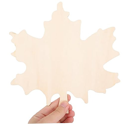 Veemoon 6pcs Mini Cutting Board Maple Leaf Shape Blank Boards for Thanksgiving Christmas Decor for Photography Props Fruit Serving Platters Unfinished Crafting Tray