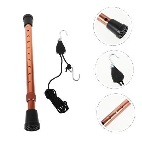 Telescoping Car Hood Prop Rod Aluminum Alloy Hood Support Bar with Hook Hanging Rope for Automotive Repair Easy to Use Holder Tool