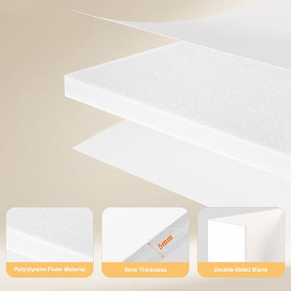 Ndsox 3 Pack 24" x 16" White Trifold Poster Board Foam Core, Small Tri Fold Foldable Display Posterboard Foam Project Boards for School Projects, Photos Displays & Business Presentations - size: 24 X 16 Inch