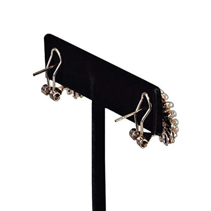 Ikee Design 6Pcs Set Earring T Stand Display Set with 3 Different Heights, T Shape Jewelry Earring Showroom and Tradeshow Showcase Displays, Black Velvet, 4 1/2 H in ; 5 3/4 H in; 6 3/4 H in - color: Black Velvet, 3 Heights