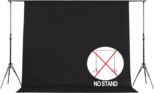 Joccun 5X7FT Black Backdrop Background for Photography,Polyester Backdrop Curtain Background Screen for Photography,Photoshoot,Video Recording,Studio(5X7ft,Black) - color: Black, size: 5FTx7FT