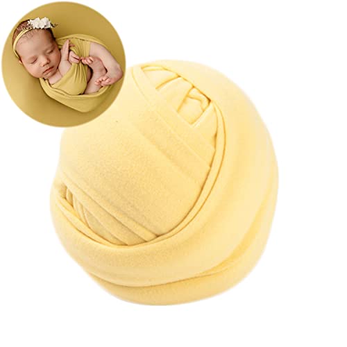Zeroest Newborn Photography Outfits Props Stretch Wrap for Baby Boys Girls Photoshoot Posing Blanket (Light Yellow) - color: Light Yellow