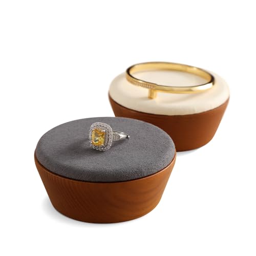 Ring Holder, Jewelry Display for Vendors,Wooden Bangle Bracelet Holder Display,Premium Jewelry Holder,Beige Small Jewelry Stand - color: 09-Beige Ring&Bangle Stand