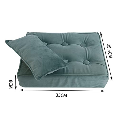 Newborn Photography Prop Baby Bed Mattress, Newborn Baby Mini Matress with Posing Pillow - color: Dark Brown