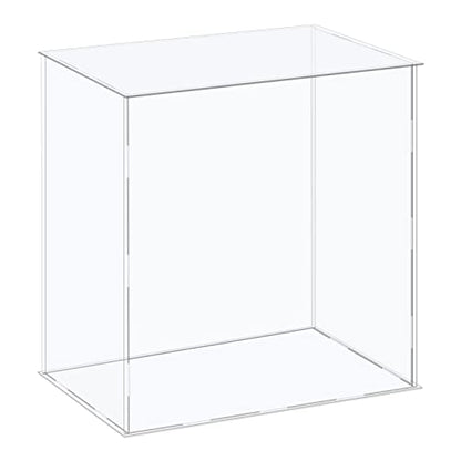 MECCANIXITY Acrylic Display Case Plastic Box Cube Storage Box Clear Assemble Showcase 16.1x10.2x12.2 Inch for Collectibles - size: 16.1x10.2x12.2 Inch