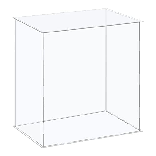 MECCANIXITY Acrylic Display Case Plastic Box Cube Storage Box Clear Assemble Showcase 16.1x10.2x12.2 Inch for Collectibles - size: 16.1x10.2x12.2 Inch