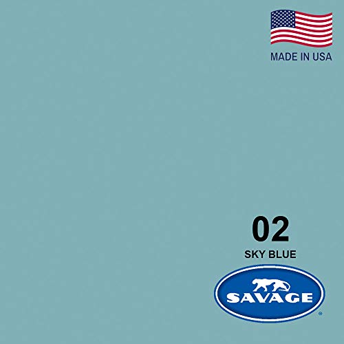 Savage Seamless Paper Photography Backdrop - Color #2 Sky Blue, Size 26 Inches Wide x 36 Feet Long, Backdrop for Tabletop Product Photography and Crafting - Made in USA - size: 26 in X 36 Ft