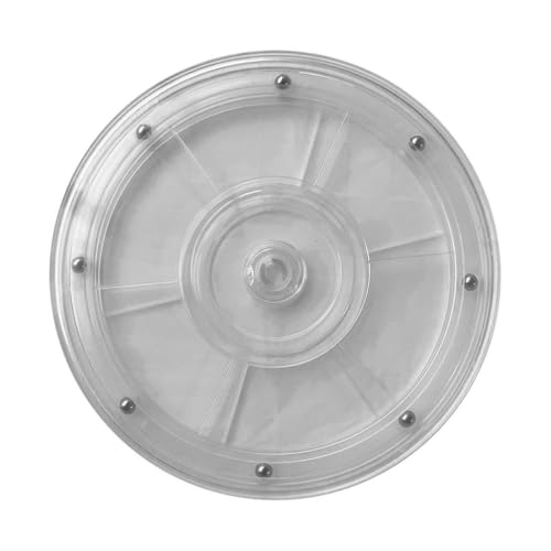 360 Degree Rotating Display Stand for Photos and Props with Acrylic Base for Various Settings, Clear - color: Clear