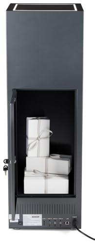 Displays2go Pedestal Display with Digital Sign with Rear Locking Storage Compartment (DF037NLB)