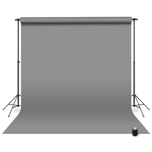 Denny Mfg - Seamless Paper Backdrop for Photoshoot with Free Gaffer Tape – Medium Gray Photography Paper Roll Background with Matte Finish for Studio, Video & Content Creation – (53 in x 36 ft) - color: Medium Gray, size: 53 in x 36 ft