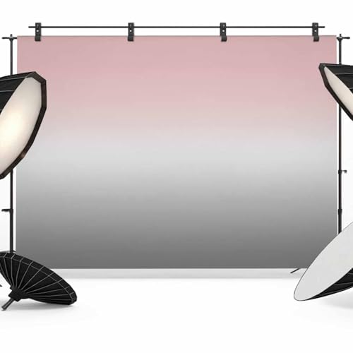 Pink Gray Backdrop for Photography, Gradient Photo Backdrop Portrait Background Party Banner Photo Backgrounds for Studio Booth Props, 8x6ft - color: Pink, size: 8x6FT