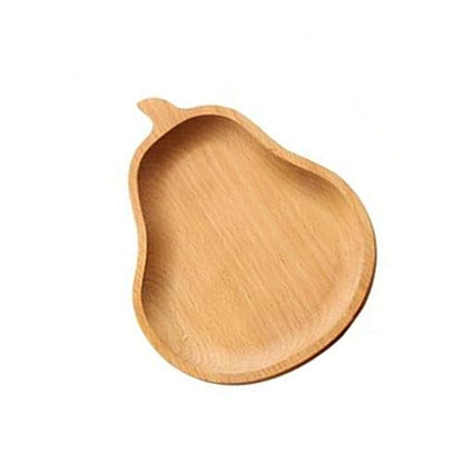 ABOOFAN Beach Wooden Plate Dessert Plate for Kitchen Snack Tray for Restaurant Japanese Style Natural Wood Material Odorless for Photography